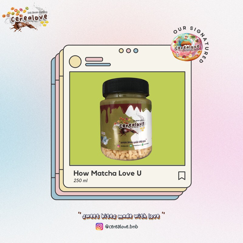 

Cerealove Snack Choco Jar Cereal by BnB (Matcha)