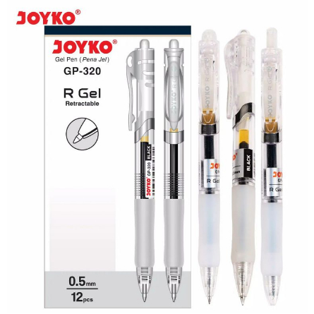 

Gel Pen Pulpen Pena Joyko GP-320 R Gel 0.5 mm Hitam (PCS)