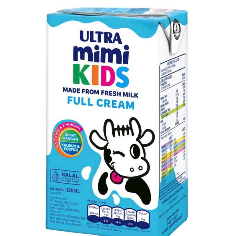 

Ultra Mimi Full Cream Susu UHT Kids 125mL