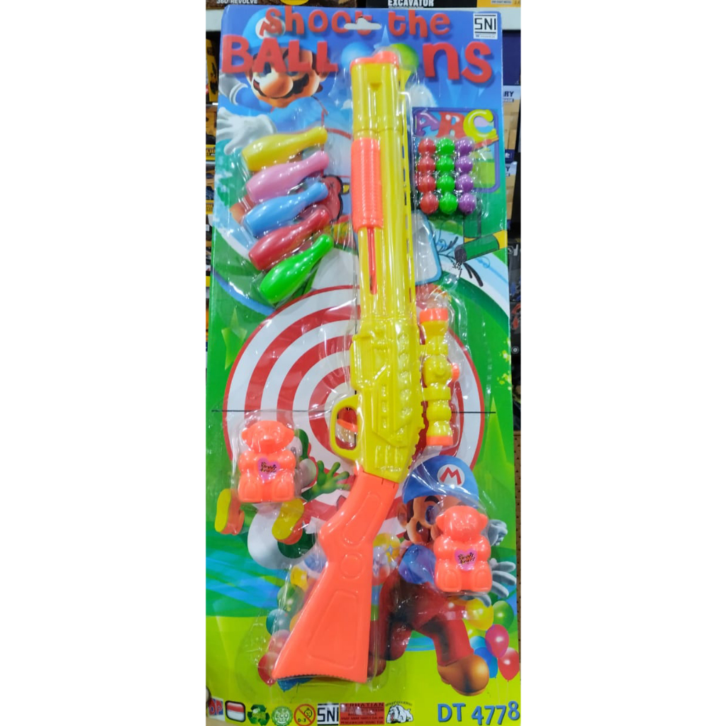 Mainan Tembak Laras Panjang Bowling // Shoot Gun // Shoot The Baloons DT 4778