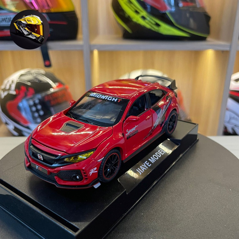 diecast miniatur mobil honda civic turbo skala 1:32 merah