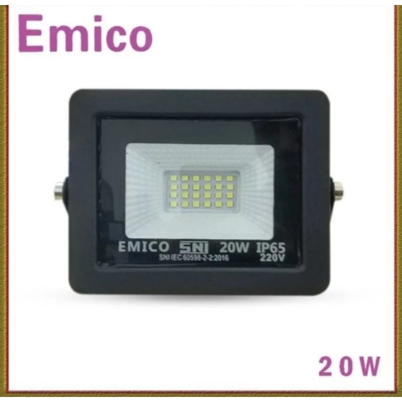 Lampu LED Sorot 20 Watt IP65 Cahaya Kuning