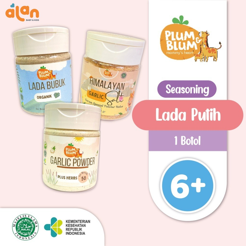 

⭐️ Alan Baby Kids ⭐️ Plum & Blum Bumbu Dapur MPASI Bayi 50gr - Lada Bubuk/Garlic Powder/Himalayan Garlic