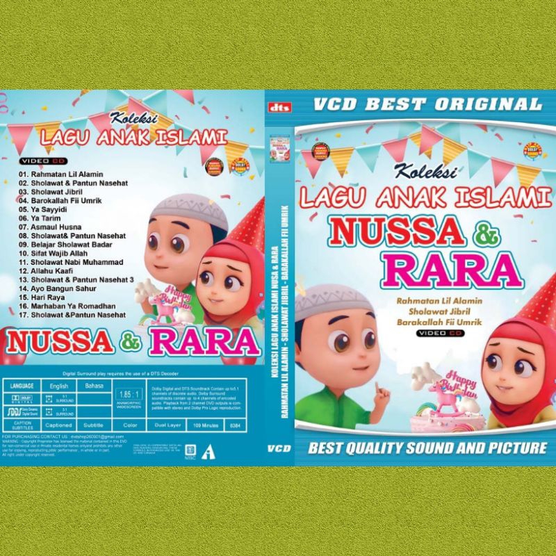 VCD LAGU ANAK ISLAMI NUSSA & RARA