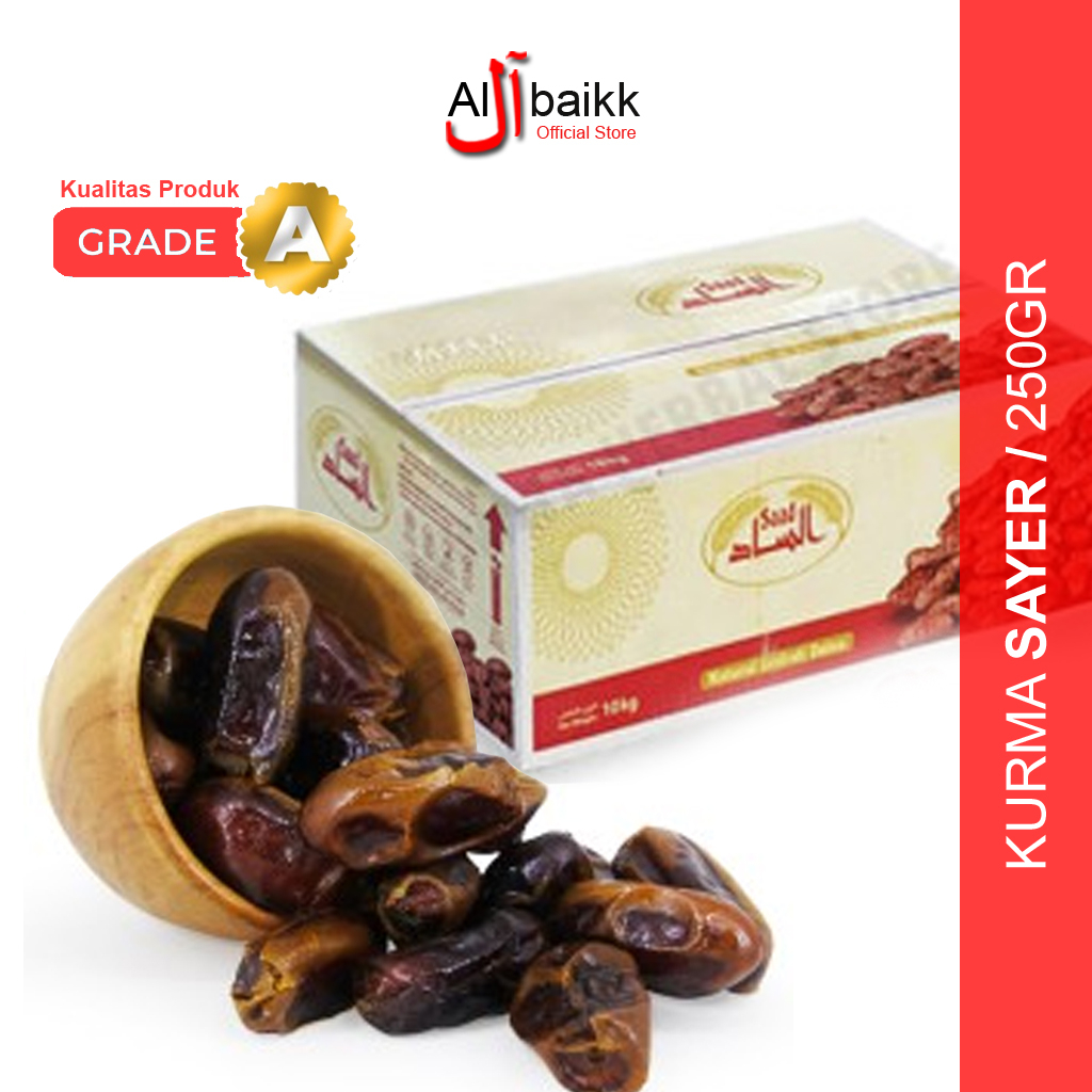 

Kurma Sayer Al Saad 250gr Kurma Emirat Manis Legit Bebas gula Alami