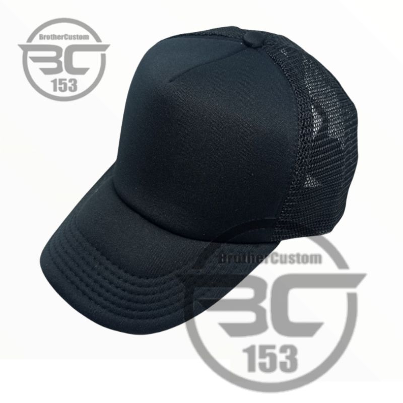 Topi Jaring Hitam Polos Dewasa || Topi Trucker Dewasa