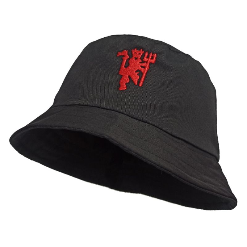 Topi United Army Red Devils Devil Logo Bordir Merah Manchester Is GGMU Sir Alex