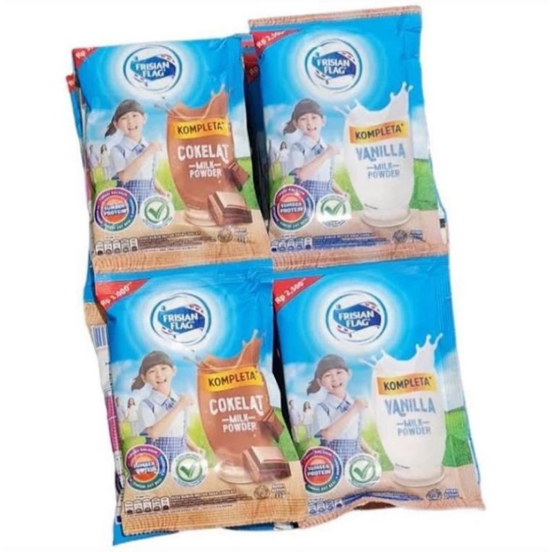 

usu Bubuk Frisian Flag KOMPLETA Rasa Vanila Sachet 10 x 30 gr