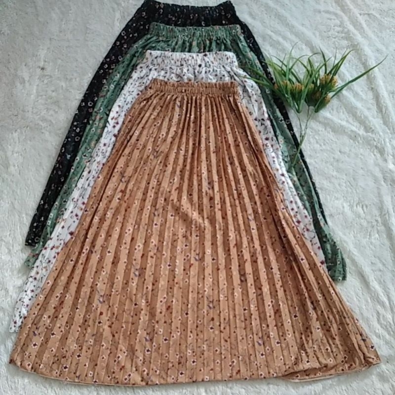 ROK MOTIF BUNGA MELATI // BAWAHAN WANITA // FASHION MUSLIM