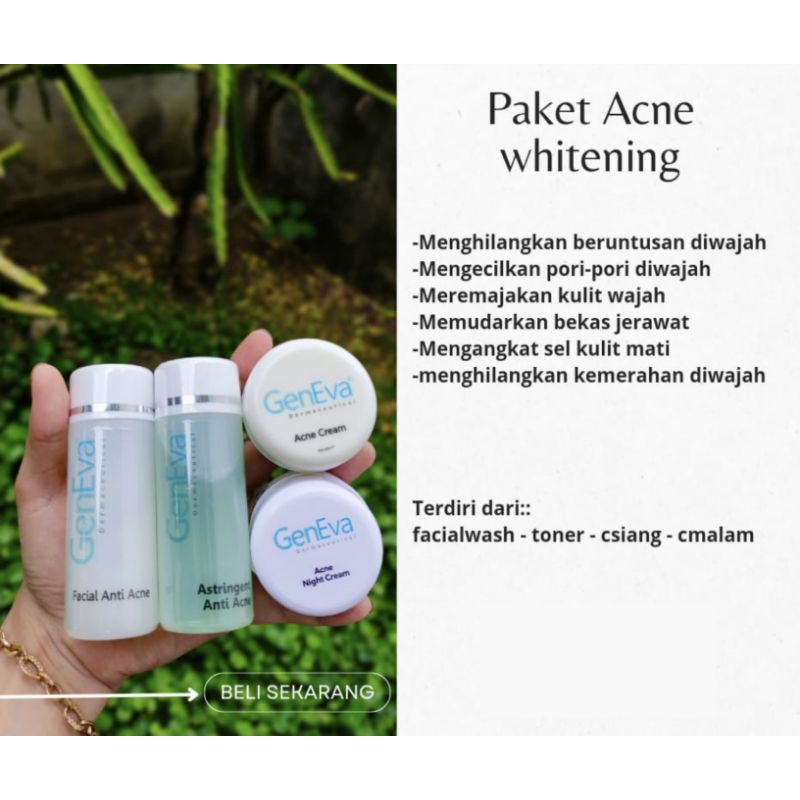 PAKET SKINCARE GENEVA ACNE WHITENING