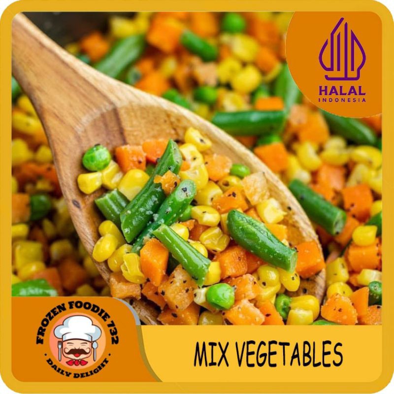 

Mix Vegetables / Sayuran Campur 250gram / Sayuran Beku / Wortel Kacang Polong Jagung Beku / Wortel Beku / Jagung Beku / Kacang Polong Beku / Sayur Mix / Sayur Campur 500Gr / Mix Sayuran 1/2 Kg