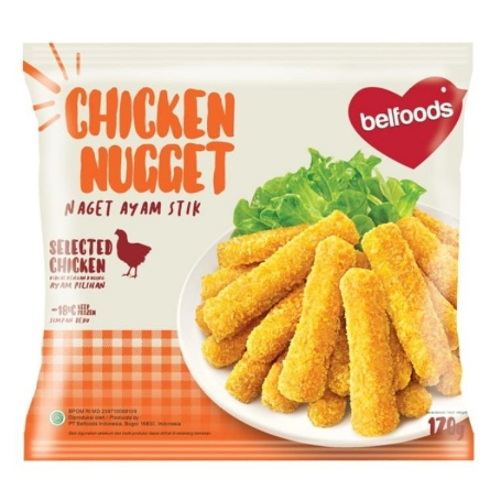 

Belfoods Chicken Nugget Stick 170 Gram Naget Ayam