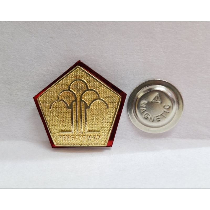 Pin pengayoman akrilik magnet - pin bivakmut kemenkumham