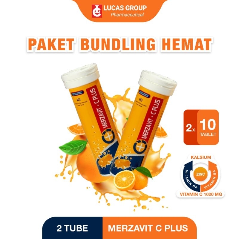 Paket Kesehatan Merzavit C PLUS 1000 Mg - Paket Bundling 2 Vitamin C