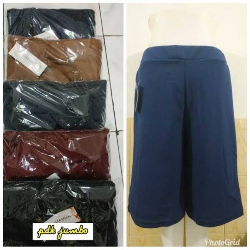 CELANA PENDEK POLOS,KULOT PENDEK BIG SIZE,CLANA PRIA WANITA CREPE,CELANA KREPE PENDEK