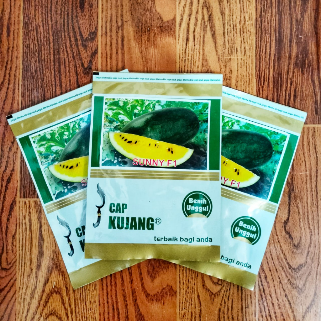 Lionmarket Benih Semangka Inul Kuning Isi 500 Biji Sunny F1 Cap Kujang