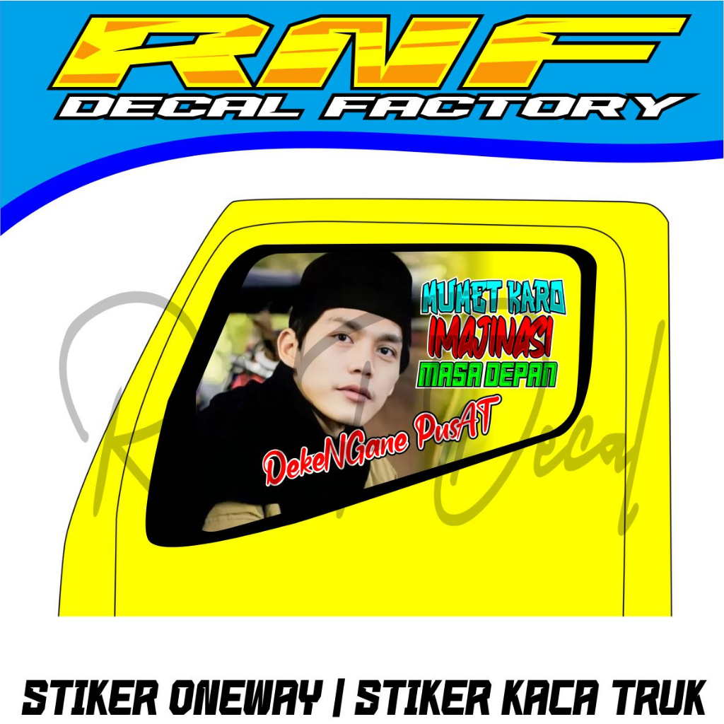 STIKER ONEWAY TRUK GUS IQDAM,,STIKER KACA GAMBAR GUS IQDAM