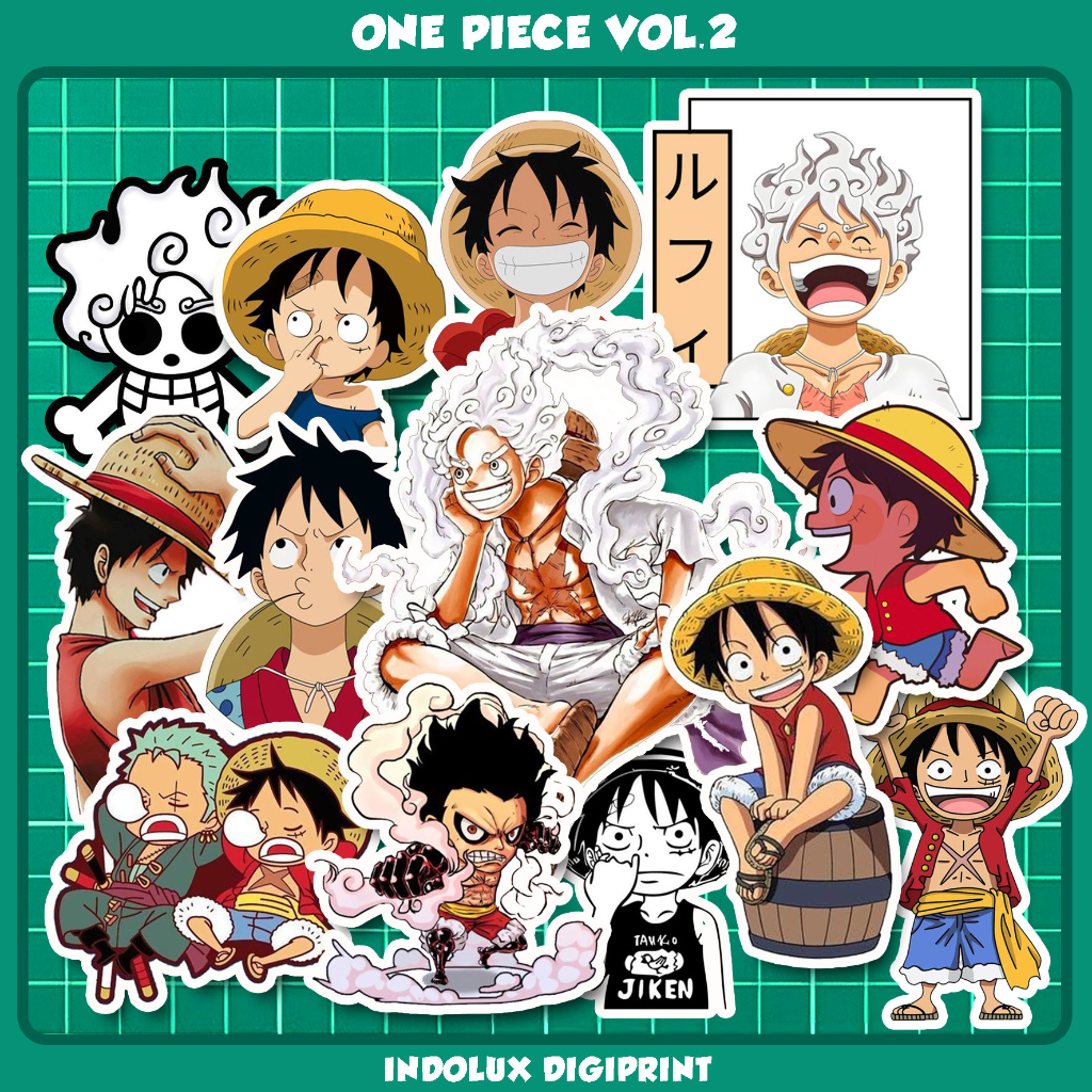 

Sticker Luffy Joy Boy Sun God Nika 30 Pcs Stiker Anime One Piece Lufy Gear 5 Mugiwara