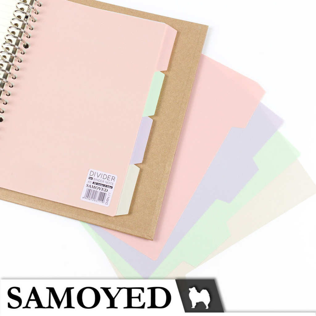 

SAMOYED DVBN-11 Pembatas / Divider / Index Pastel for Binder Note / Loose Leaf A5