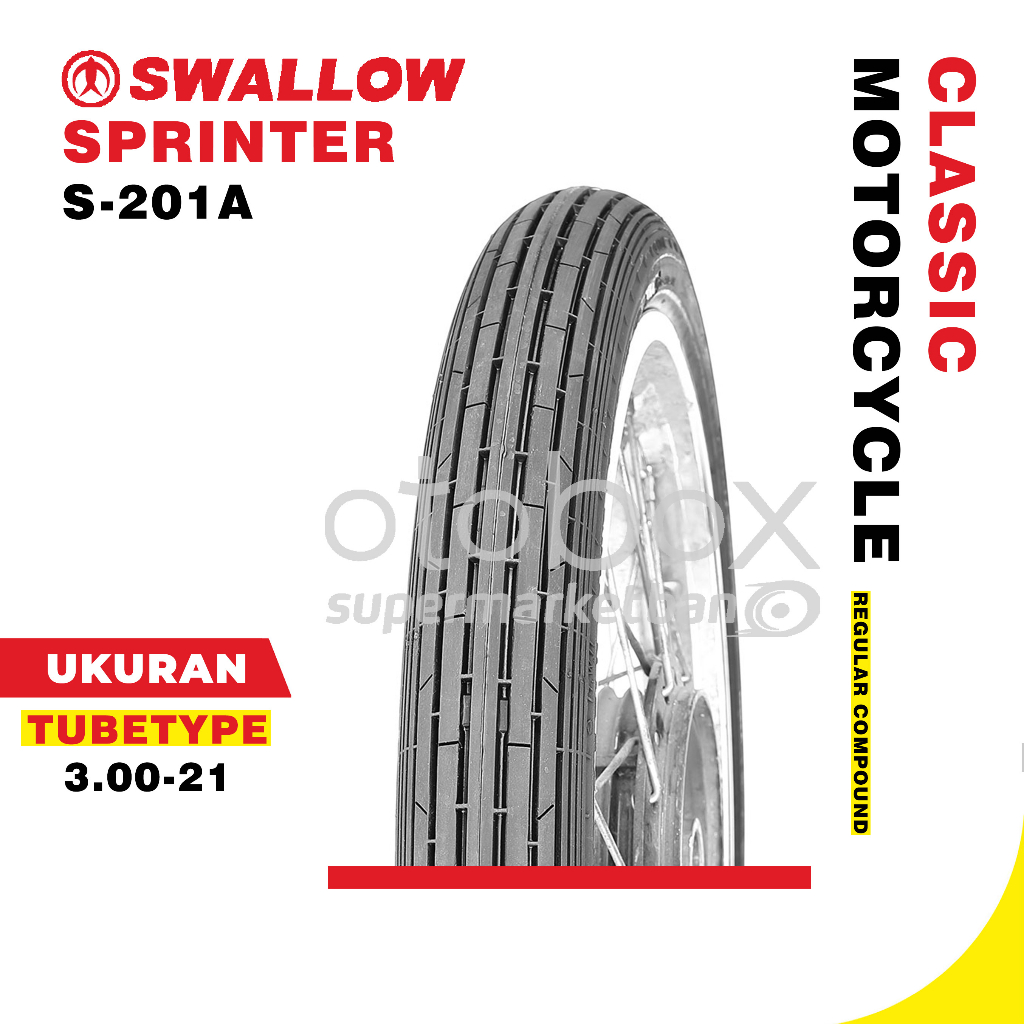 Ban Luar Motor Swallow S-201 Sprinter  300-21 Ring 21 TubeType