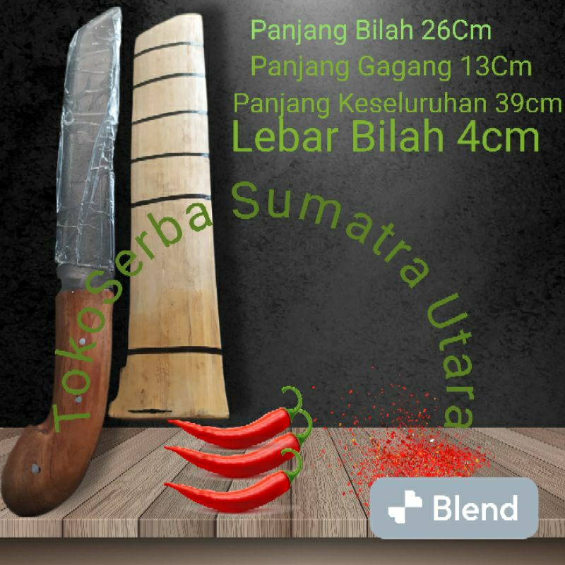 Pisau Kebun Perkakas Kerja Pisau Sembelih Perkakas Berkebun Baja Strep Sarung Kayu Jati Cod Medan Su