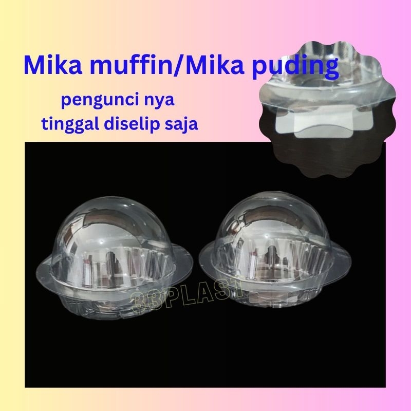 Mika Bola setengah lipat Mika bulat Mika puding isi 50set Mika Cupcake
