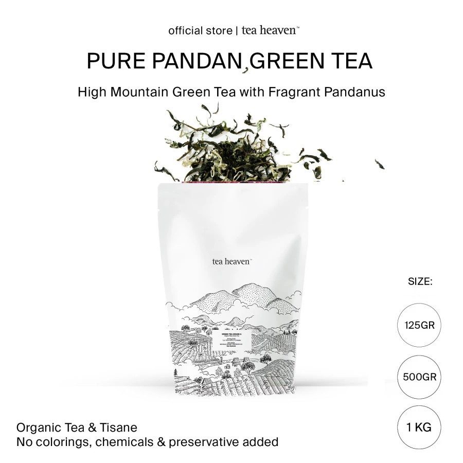 

Teh Hijau Pandan Organic High Mountain Pandan Green Tea