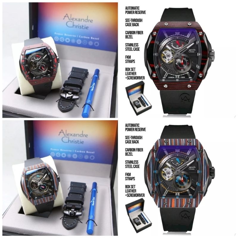 Jam Tangan Pria Automatic Alexandre Christie Ac6608 Ac 6608