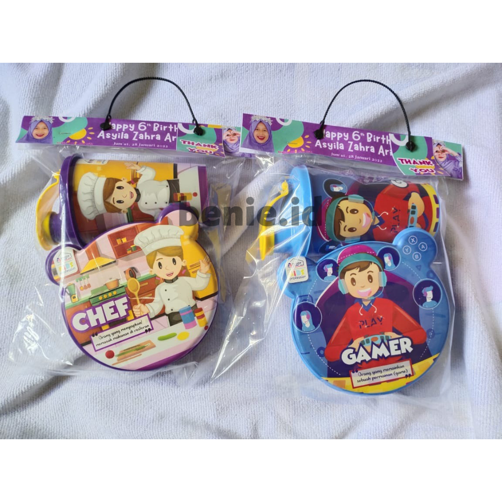 paket ultah | lunch box dan tumbler label custom | souvenir ultah