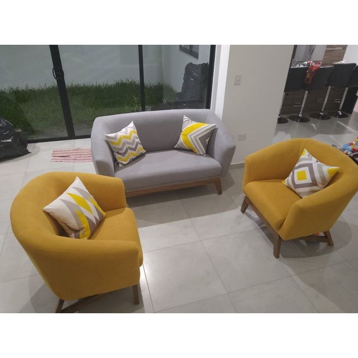 BALAUPATA SOFA CHAIR RETRO SOFA RUANG TAMU SATU SET SOFA MINIMALIS Blackteak