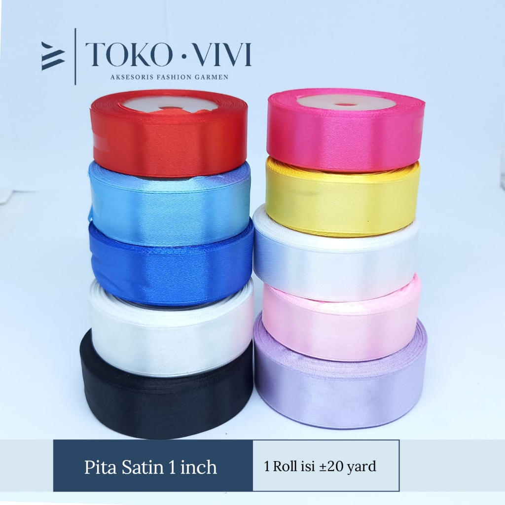 

Vivi Pita Satin / Pita Kado 1 inch (2.5 cm)