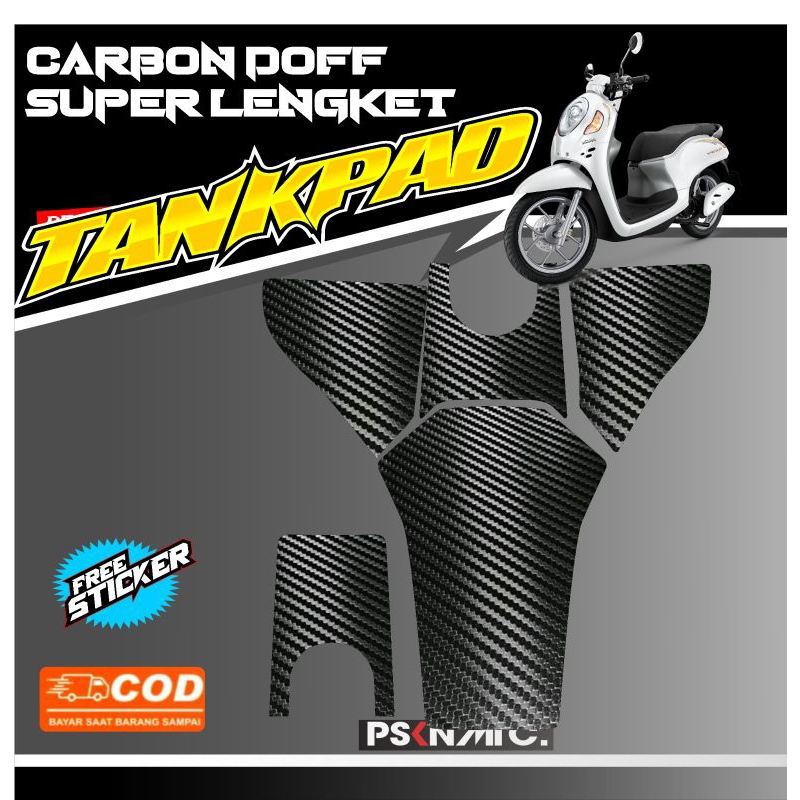 STICKER  TANKPAD PELINDUNG DASHBOARD  SCOOPY 2023 /  DASHBOARD DEPAN SCOOPY CARBON 3D