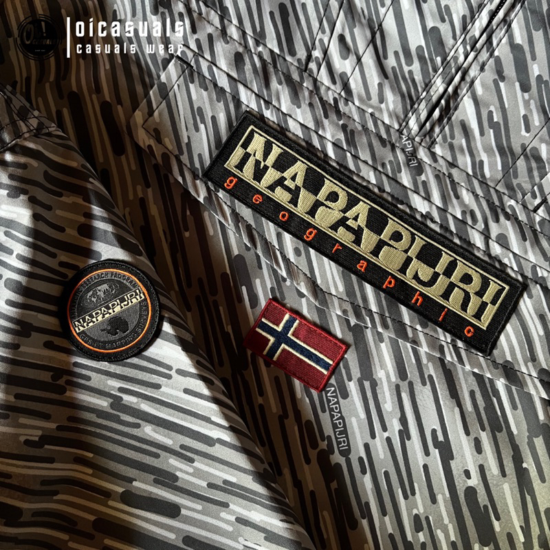 NAPAPIJRI RAINFOREST SUMMER JACKET - CAMO STRIPE