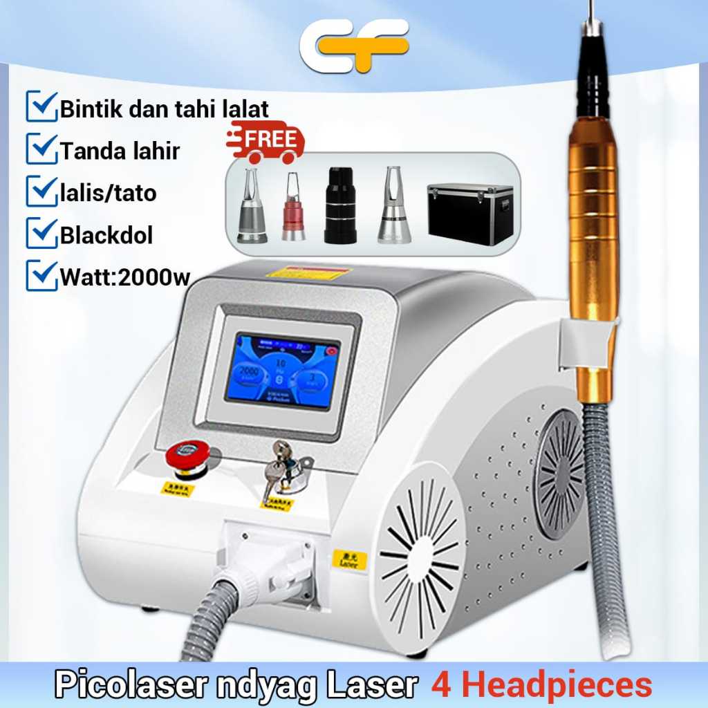 Picosecond Laser 6IN1 Ndyag laser Tattoo Washer, ndyag laser penghilang tato picosure honey comb pic