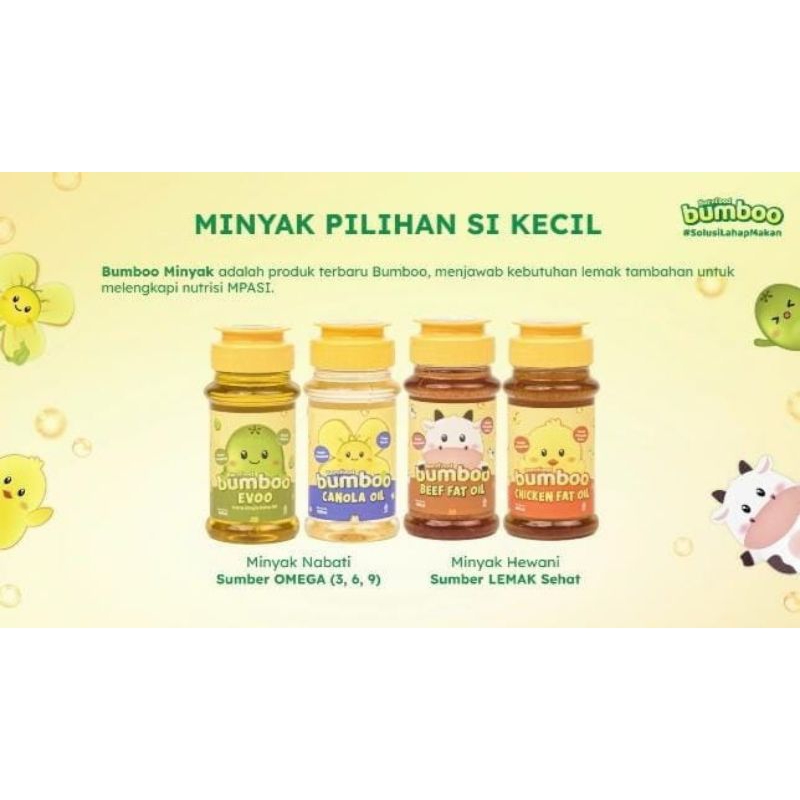 

Bumboo Chicken Fat Oil&Beef Fat Oil Evoo Canola Oil Minyak MPASI Tanpa Perisa Dan Pengawet