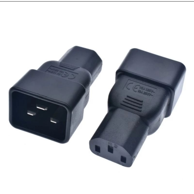 Konektor C20 to C13 adapter 10a pdu plug Konektor colok litrik 3pin C13 female to C20 male