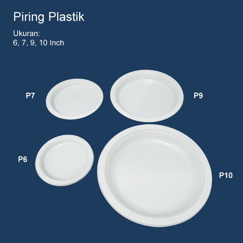 Piring Plastik putih susu/piring plastik sekali pakai/piring makan plastik/piring plastik ultah