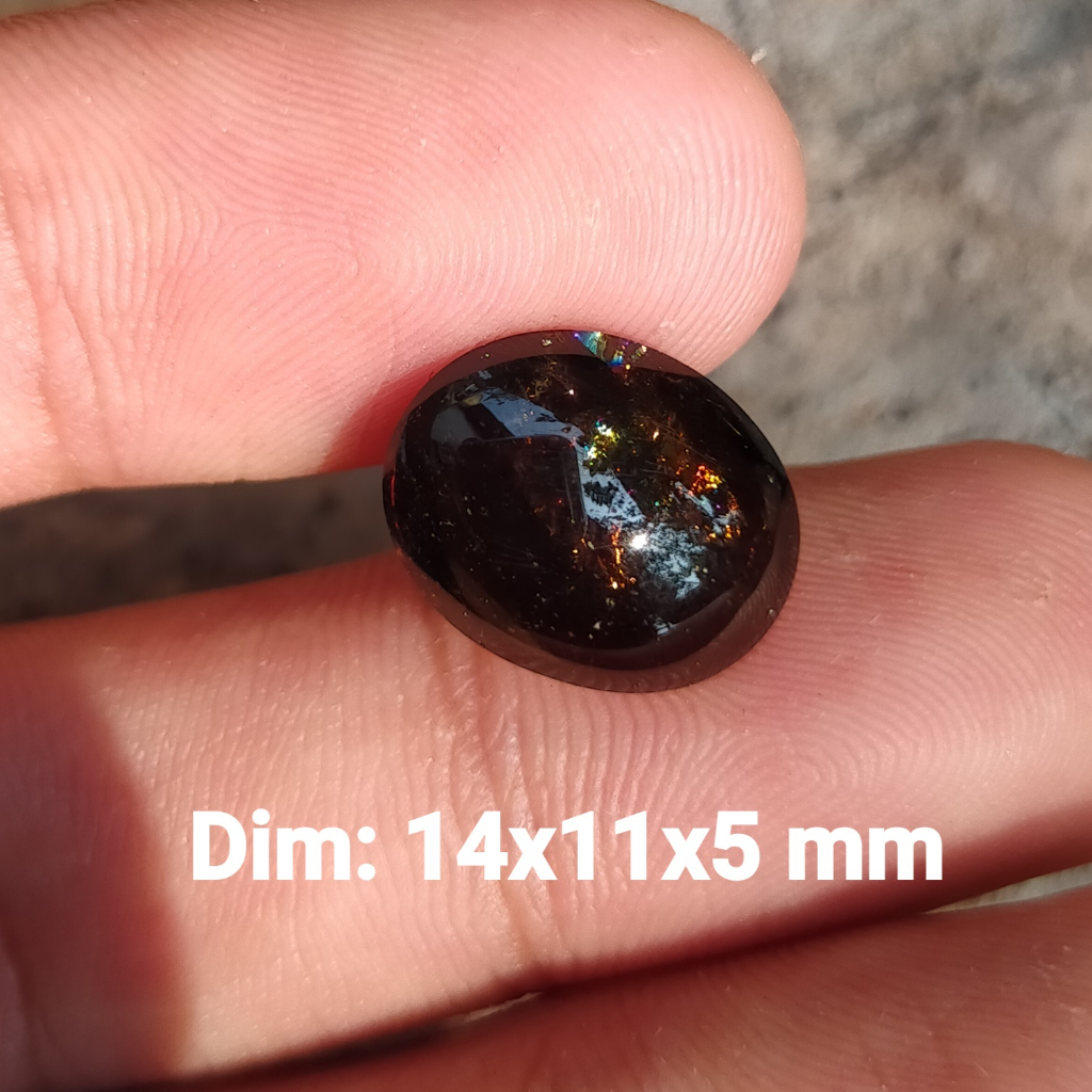 BATU KECUBUNG SMOKY HITAM PELANGI ASLI cek batu lainnya yaman api wulung opal bacan amethys kalimaya