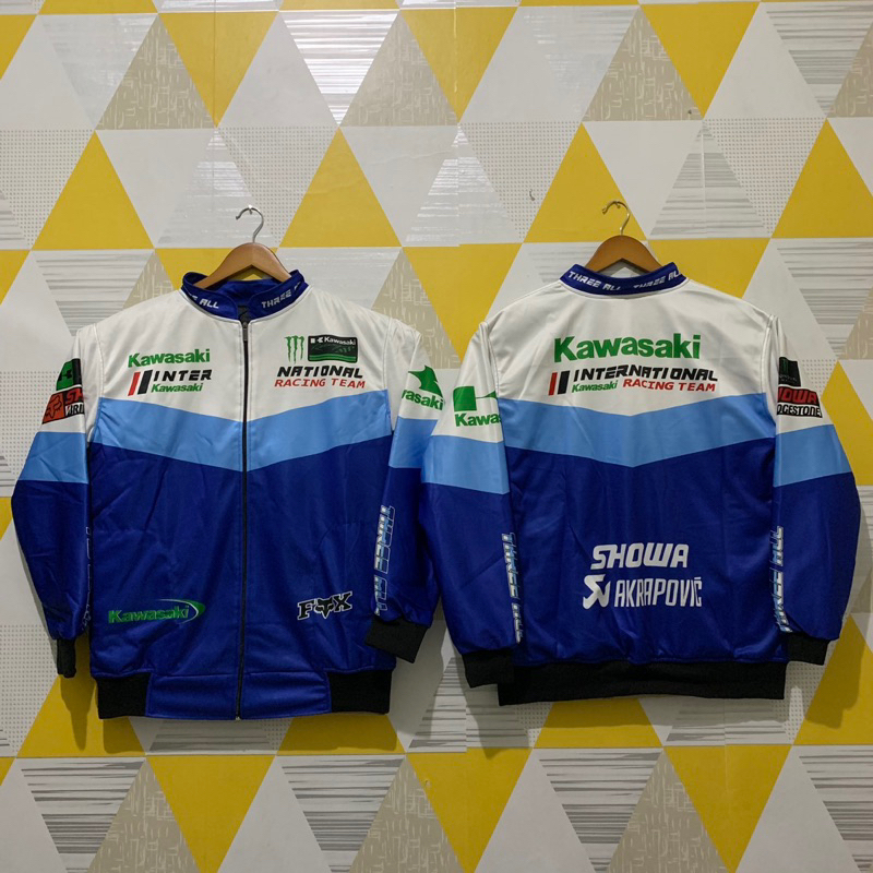 JAKET KAWASAKI NASCAR VINTAGE  RACING TEAM KAWASAKI JAKET MOTOR VIBES XTC