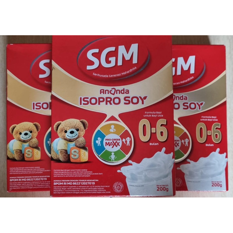 SGM Ananda ISOPRO SOY 0-6Bulan - Susu formula Bayi 200gram