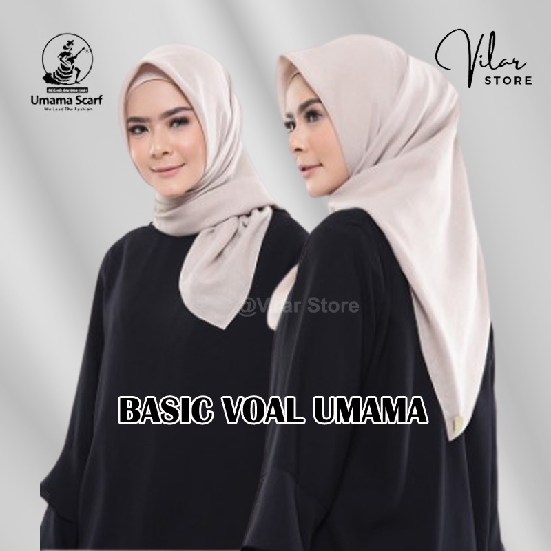 Jilbab Segi Empat Umama Polos Hijab Basic Voal Kerudung Premium Quality Jumbo Lasercut