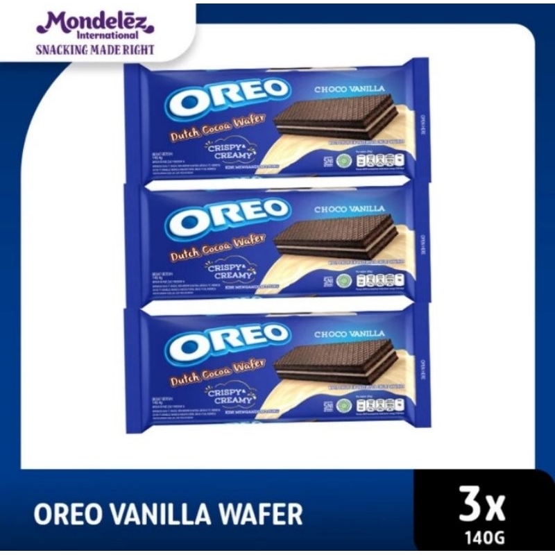 

Oreo Choco Vanilla Wafer 140.4gr Paket 3 Pc