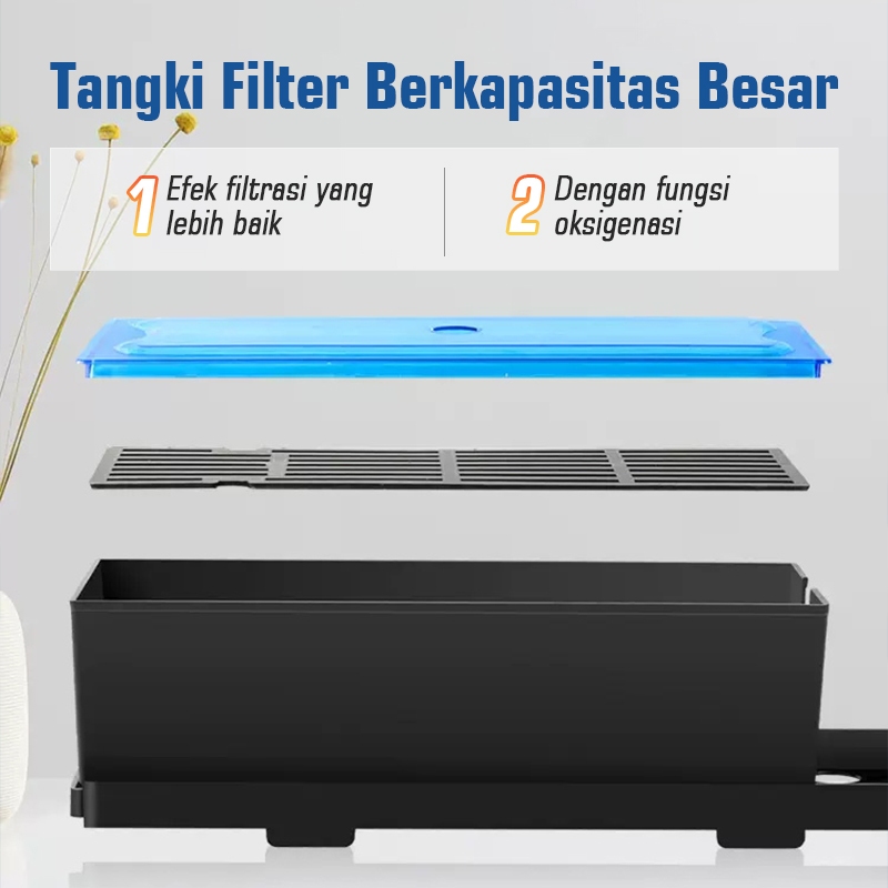 AKUARIUM TOP FILTER AKUARIUM BOX FILTER PEMBERSIH AKUARIUM AQUASCAPE LENGKAP