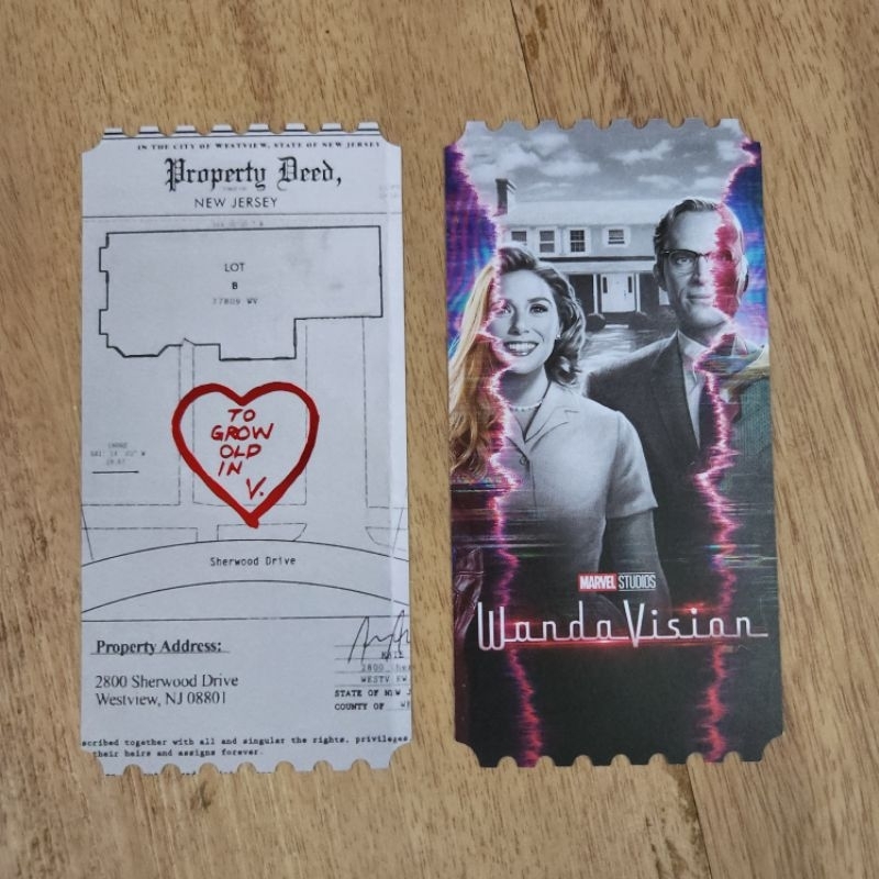 collectible ticket - wandavision (fan made) // ct megabox korea marvel studios shangchi thor wakanda