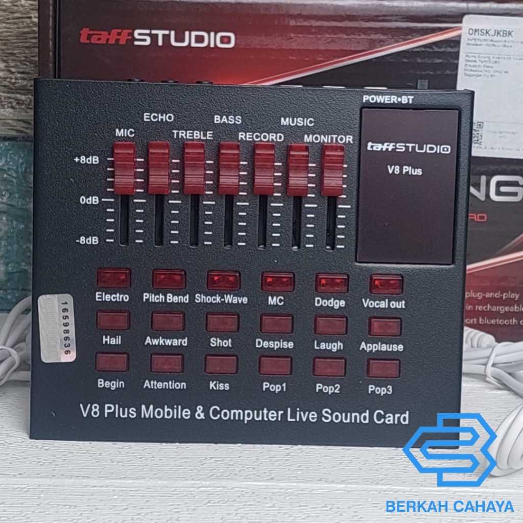 TAFTSTUDIO Soundcard V8 Plus/ V8+ Audio Mixing Bluetooth