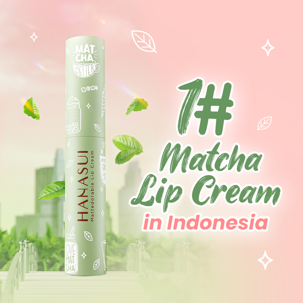 Hanasui Mattedorable Lip Cream Matcha Latte Edition Special Bundling Free Gift (bdl)