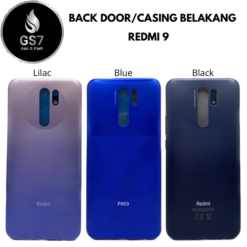 BACK DOOR / CASING BELAKANG REDMI 9