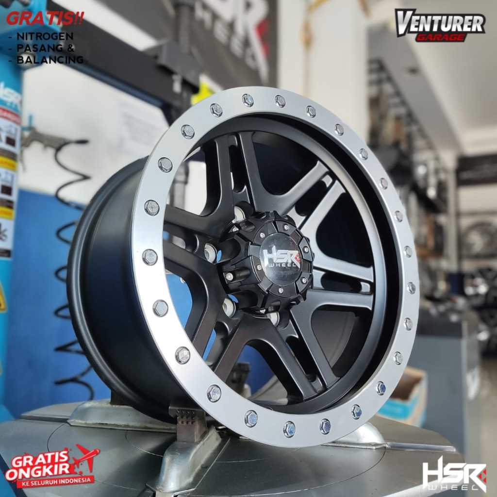 velg mobil model offroad ring 15 lubang 6x139.7 untuk colorado, hummer