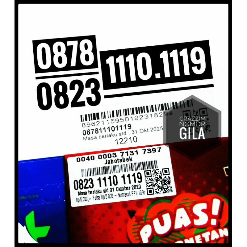 Nomor Cantik XL Telkomsel Couple. Nocan Pasangan. Kartu Perdana Cantik Super Hoki 1119