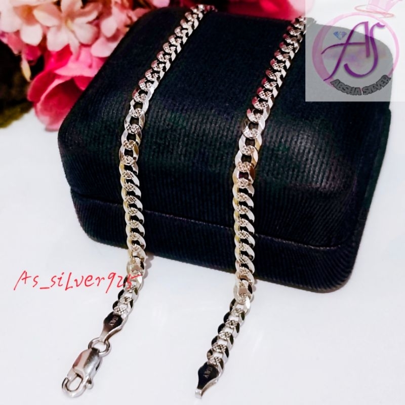 GELANG ANAK PERAK SISIK NAGA UKIR ASLI SILVER 925 LAPIS MAS PUTIH_GELANG KIDS